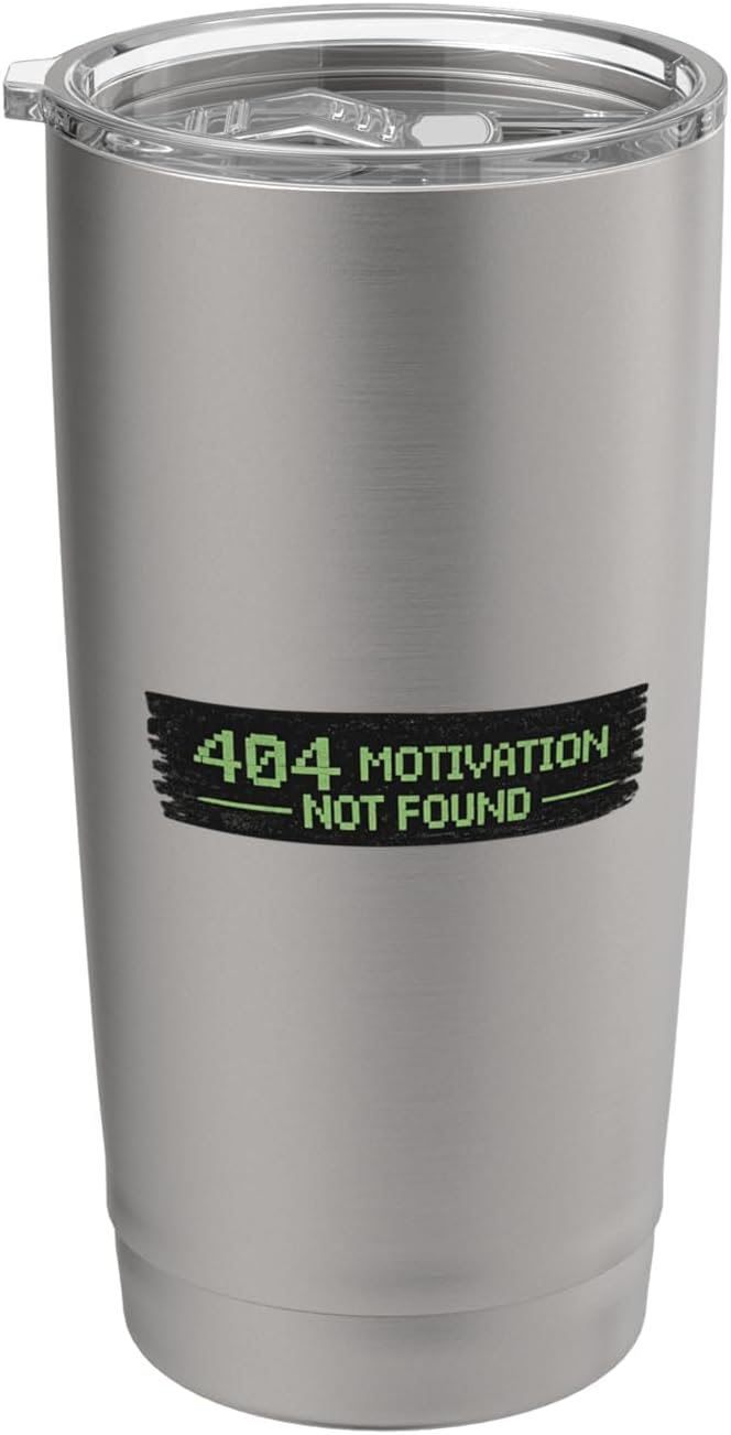 404 Motivation Not Found Doppelwandiger Edelstahl-Thermobecher