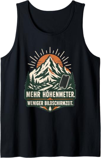 Mehr Höhenmeter weniger Bildschirmzeit – Tanktop