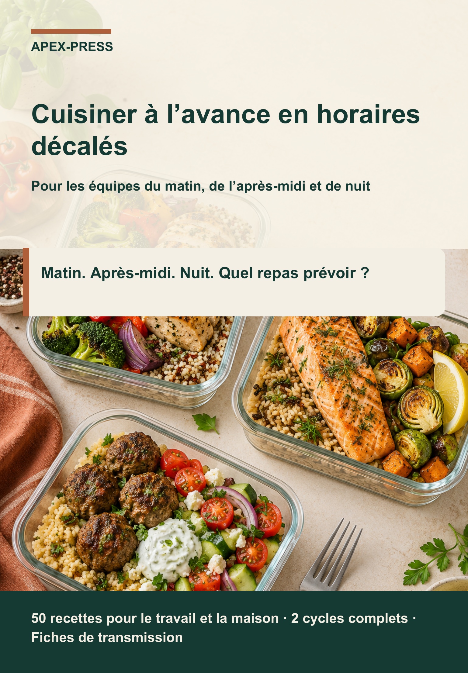 Cuisiner à l’avance en horaires décalés