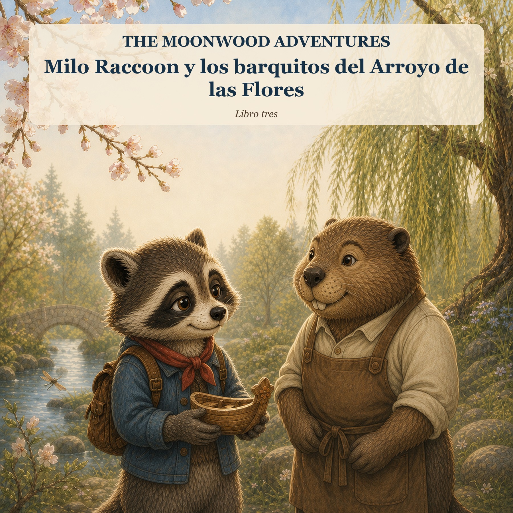 Milo Raccoon y los barquitos del Arroyo de las Flores