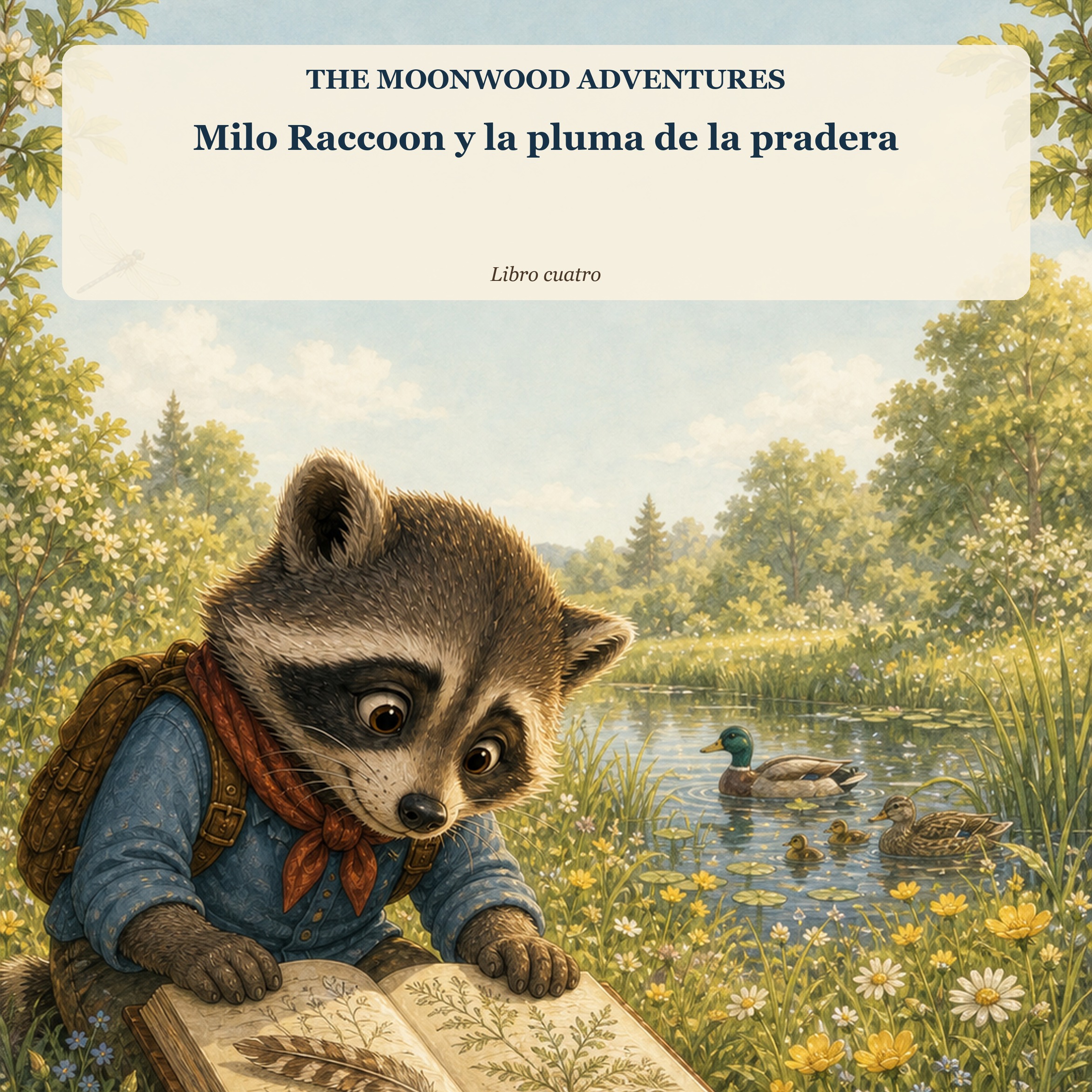 Milo Raccoon y la pluma de la pradera
